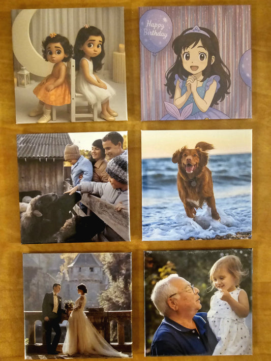Custom Photo Fridge Magnets Set